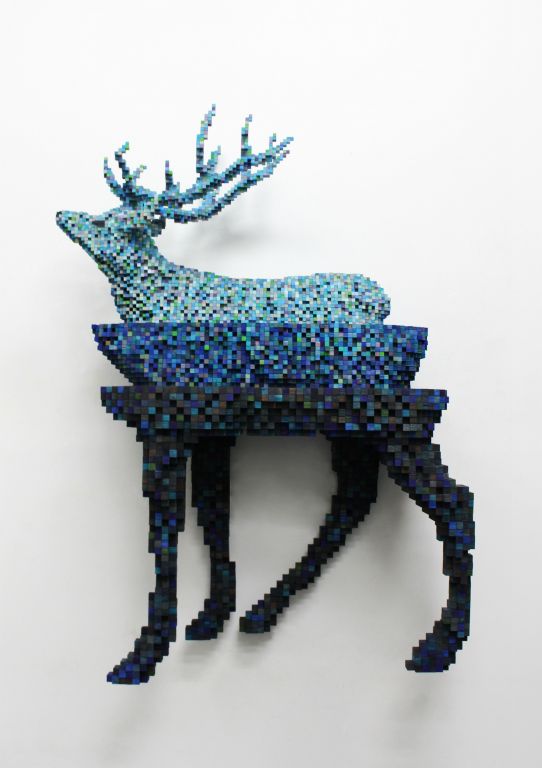 Nesting Elk (2016)
61.5 x 45.5 x 17 inches. Plywood, ink, acrylic paint